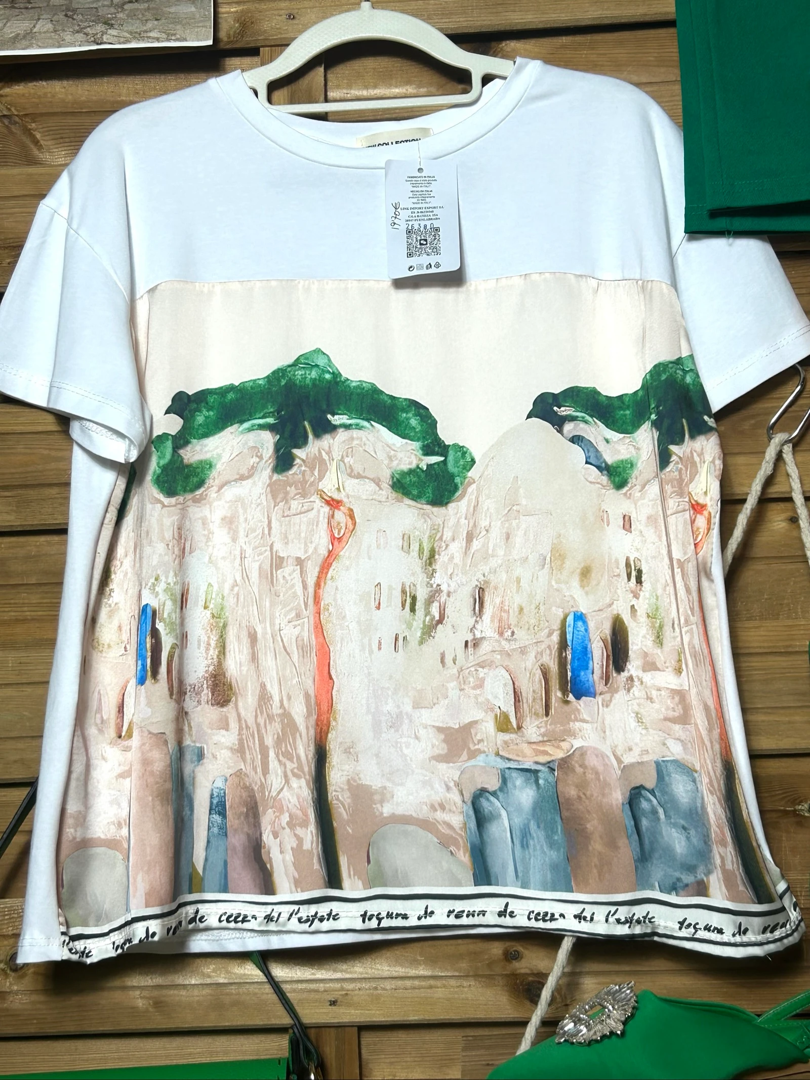 Camisa bimateria seda algodão paisagem – photo 2